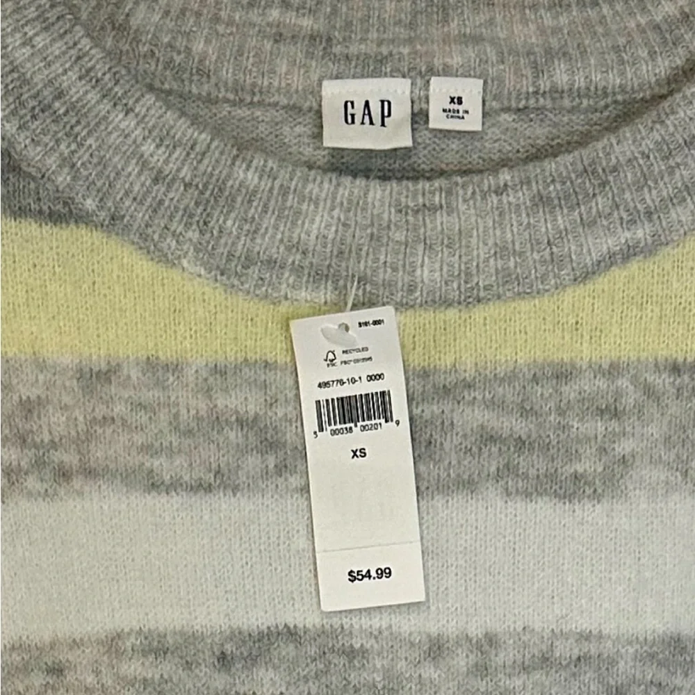 GAP Tunic Boat Neck Multicolored‎ Long Sleeve Lightweight Sweater Size XS New